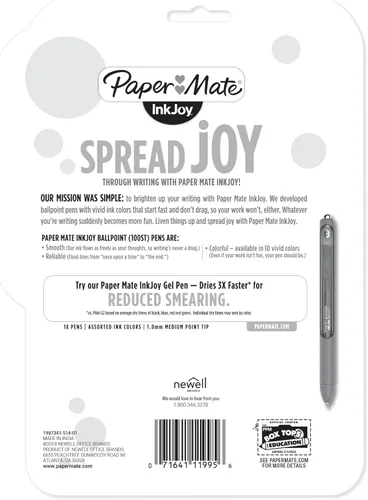 Vista 6 de Paper Mate InkJoy 100ST Bolígrafos de Punta Media (1.0mm), Surtidos, 18