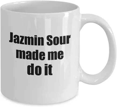Vista 2 de EzGift Jazmin Sour Made Me Do It Mug Funny Drink Lover Alcohol Addict Gift Idea Coffee Tea Cup 11 oz