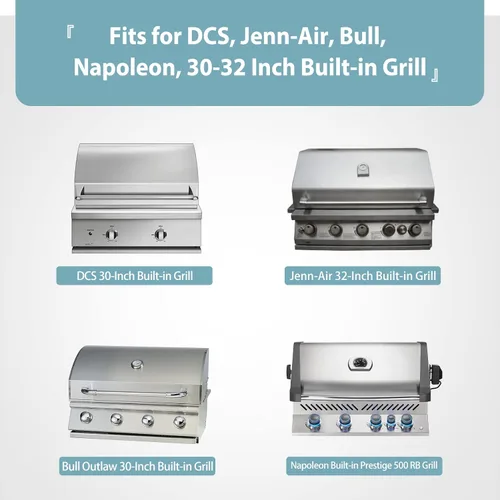 Vista 2 de SHINESTAR Cubierta de Parrilla Empotrada de 33'' para DCS, Jenn-Air, Bull, Napoleon, Coyote y Weber, Cubierta Superior de Parrilla de Isla