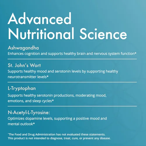 Vista 3 de Natura Health Products Suplemento Up-Lift, fomenta el estado de ánimo positivo y la perspectiva mental, con Ashwagandha, verruga de San Juan