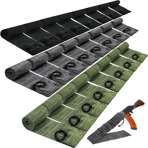 Vista 8 de Buryeah 24 calcetines de punto para pistola de 54 x 4 pulgadas para escopeta, funda de pistola tratada de silicona, funda gruesa antioxidante