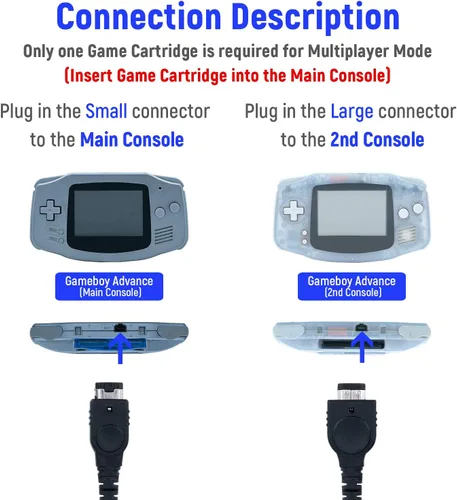Vista 4 de Mcbazel Cable de enlace de 2 jugadores para Nintendo GBA GameBoy Advance y SP