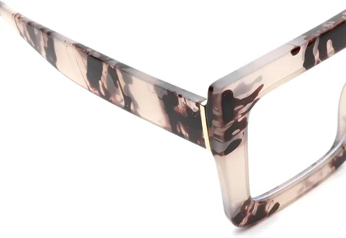 Vista 35 de Pro Acme Gafas de bloqueo de luz azul, marcos cuadrados grandes, anteojos falsos para mujer