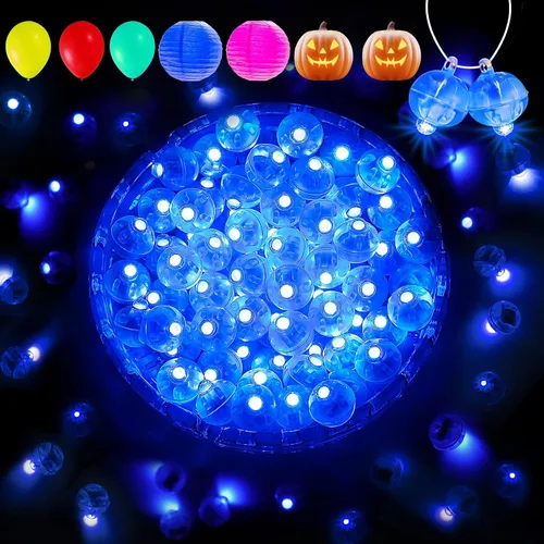 Vista 7 de Aogist - 50 piezas de luces de globo con gancho, tiempo de espera prolongado, mini luz impermeable para fiesta de cumpleaños, boda, Navidad