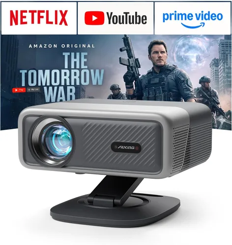 Vista 7 de [Aplicación con licencia oficial y 2500 ANSI] Proyector 4K con WiFi y Bluetooth, audio Dolby 3D y proyector inteligente