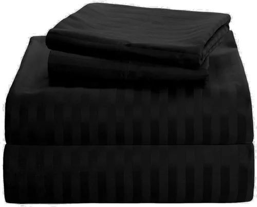 Vista 29 de Juego de sábanas de algodón peinado de 1500 TC para colchón de 38 a 17.7 in de profundidad (tamaño doble) Sábanas para cama (trifa, beige)