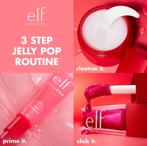 Vista 7 de e.l.f. Jelly Pop Dew Primer, Imprimación Facial Translúcida de Edición Limitada Para Hidratar y Suavizar la Piel y Fijar el Maquillaje, Vegano