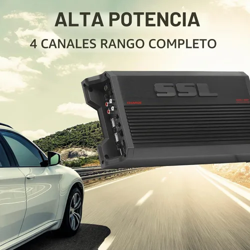 Vista 3 de Sound Storm Laboratories CG1604 Amplificador de coche de 4 canales - 1600 vatios, rango completo, clase A/B, 2/4 ohmios estable, fuente
