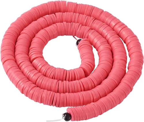 Vista 15 de Cheriswelry Kit de fabricación de pulseras de bricolaje con 7280 piezas de 30 colores de 0.236 in de disco plano redondo de arcilla polimérica
