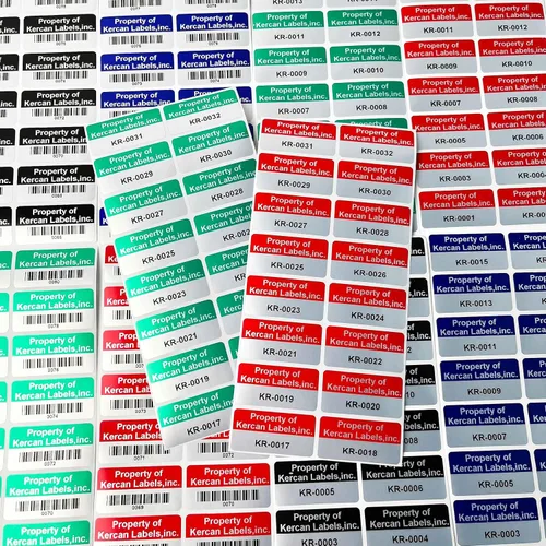Vista 8 de Kercan Etiquetas personalizadas para activos: etiquetas de código de barras de 1.57 x 0.79 pulgadas (160-4800) (número)