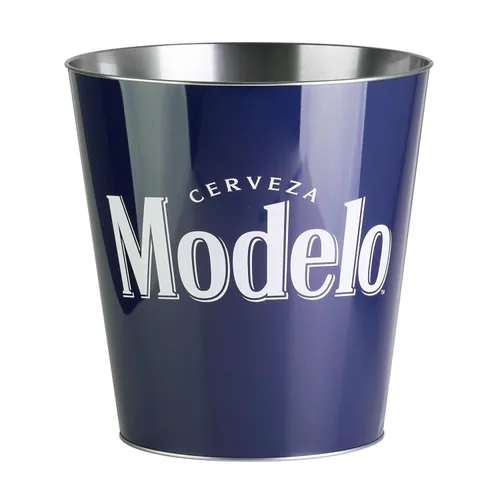 Vista 9 de American Art Decor Cubo de basura de metal, cesta de basura con licencia Chevrolet, pequeño cubo de basura decorativo para cueva de hombre, cocina