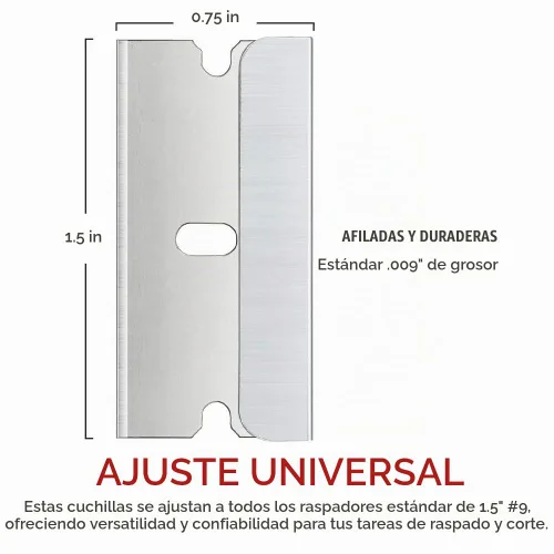 Vista 4 de Hoja de afeitar de un solo filo, acero inoxidable, disponible en paquetes a granel (100)