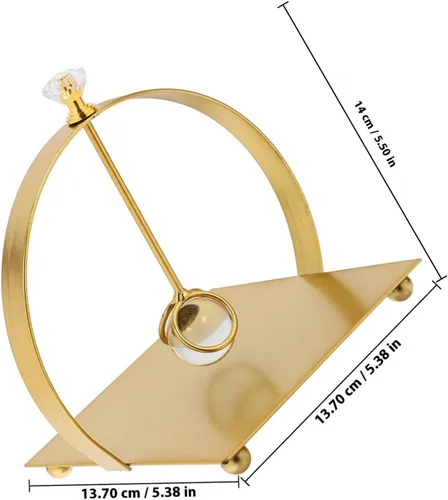 Vista 2 de Arc-shaped Metal Napkin Holder with Weighted Arm, Rustic Iron Paper Towel Dispenser for Kitchen and Dining Table Decor, 1pcs Gold Napkin Stand for