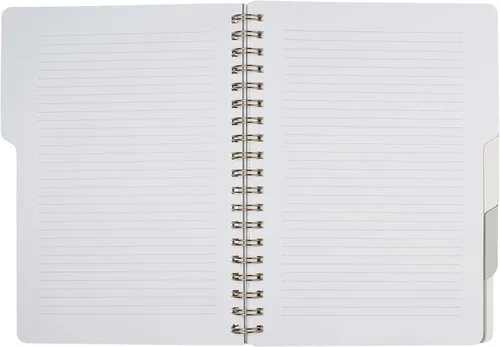 Vista 6 de Fringe Studio 343PA001FSC - Cuaderno con pestaña grande, tapa flexible de tapa blanda, 5 divisores de materia/troquelado, 7.25 x 10 pulgadas, 180