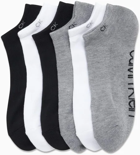 Vista 90 de Calvin Klein Calcetines para hombre, mezcla de algodón, acolchados, sin talla, forro de calcetines atléticos (6 unidades)