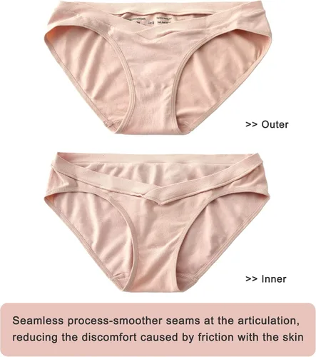 Vista 2 de Rnxrbb M-5XL Ropa interior de maternidad Shapewear sobre Bump Plus Size Seamless Support Maternidad Bragas Ropa de Talle Alto