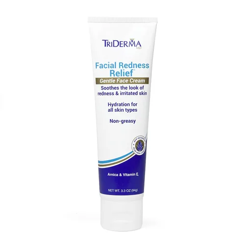 Vista 11 de TriDerma Paquete de alivio del enrojecimiento facial, limpiador facial suave más crema facial hidratante, tratamiento calmante diario