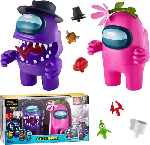 Vista 11 de Among Us Stamper - Figura de personaje de videojuego de 7 pulgadas, color rosa