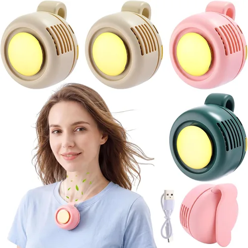 Vista 12 de Paquete de 6 mini ventiladores silenciosos portátiles sin aspas Verde