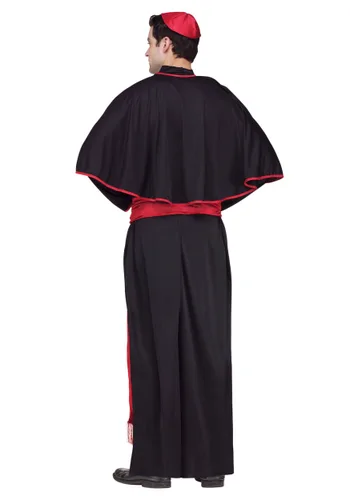 Vista 2 de Disfraz de cardenal para hombre Multicolor
