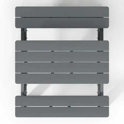 Vista 7 de WestinTrends Malibu Patio al aire libre HDPE Picnic Mesa de banco para Gris