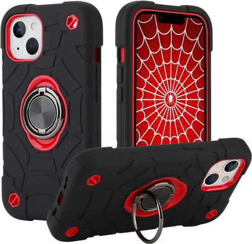 Vista 9 de Funda para iPhone SE de 3ª/2ª generación, iPhone 8/7/6/6S con soporte (no para modelos de tamaño grande), funda híbrida a prueba de golpes de Negro