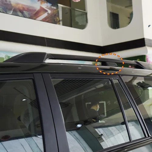 Vista 4 de ITrims Accesorios de coche para Toyota Prado J150 2010-2022 portaequipajes de extremo de riel protector de equipaje central de carga cubierta