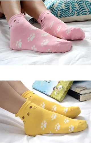 Vista 5 de DOBIKULU Calcetines de animales lindos para mujer, calcetines de perro y gato, novedosos calcetines divertidos, regalos de animales para mujeres