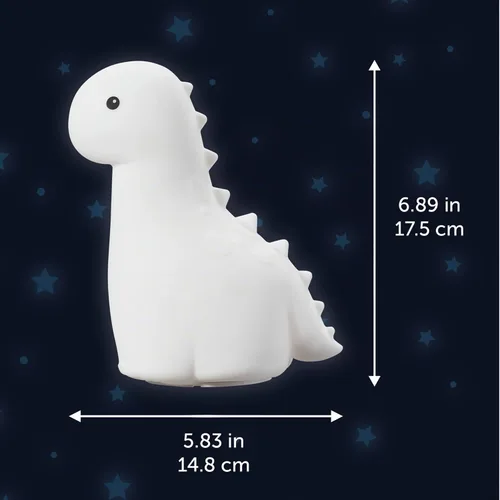 Vista 11 de GLOBE Electric Lámpara de noche LED multicolor de silicona, luz táctil Brontosaurus, recargable, cambio de color, cuerpo suave libre de BPA