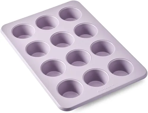 Vista 26 de KitchenAid Molde antiadherente de acero aluminizado, apto para lavavajillas, agave, 12 tazas