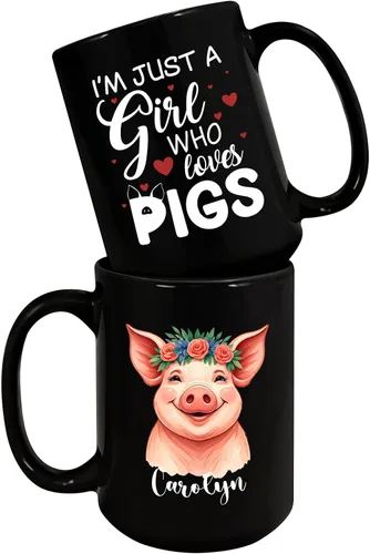 Vista 14 de Taza de pollo con texto en inglés "I Just A Girl Who Loves Chickens", taza de pollo personalizada, regalo personalizado para amantes de los pollos