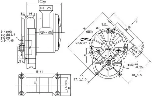 Vista 3 de DC Cepillos Motor para Bicicleta Bicicleta Scooter Motor