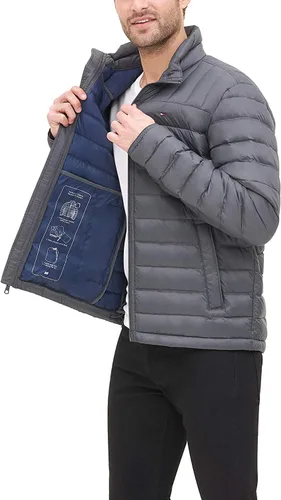Vista 3 de Tommy Hilfiger Chaqueta acolchada plegable con aislamiento de plumón real para hombre