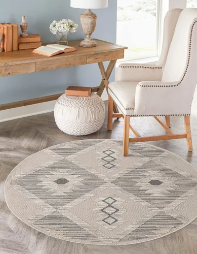 Vista 10 de Unique Loom Arlo Collection - Alfombra Kai (rectangular 2' 0" x 3' 0", beige arenoso/gris)