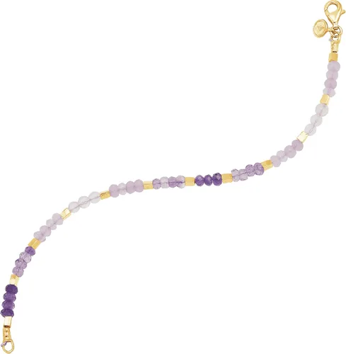 Vista 4 de Silpada Pulsera de amatista, jade y cuarzo rosa en plata de ley, 7.5 pulgadas, amatista jade