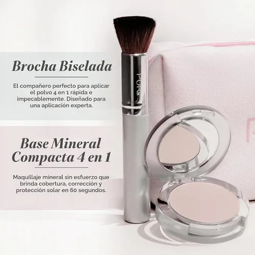 Vista 3 de PÜR Minerals Multitasking Essentials Kit - Makeup Gift Set Includes 4-in-1 Correcting Primer, Fully Charged Mascara, 4-in-1 Pressed Mineral Powder &