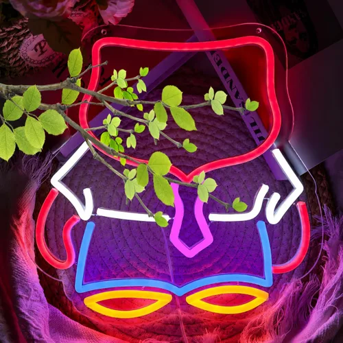 Vista 8 de Coron Letrero de Neón de Loro Luces de Neón para Decoración de Bar, Luces de Cerveza de Palmera Letrero de Neón LED Regulable Letreros Luminosos Azul