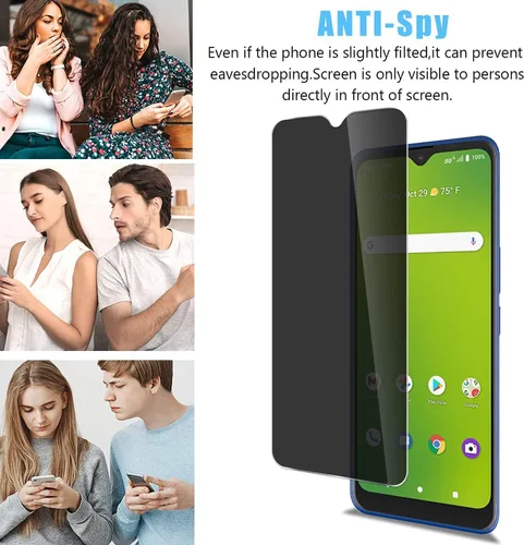 Vista 3 de [Paquete de 2 protectores de pantalla de privacidad AT&T Fusion 5G / AT&T Radiant Max 5G / Cricket Dream 5G / Cricket Innovate 5G (6.82 pulgadas)