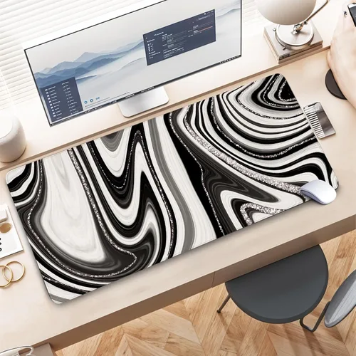 Vista 11 de Divertida alfombrilla de mouse de gato para juegos, alfombrilla de mouse grande para escritorio, alfombrilla de mouse extendida con base de goma