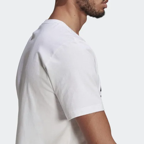 Vista 7 de adidas Camiseta Essentials Big Logo para hombre, color negro y blanco