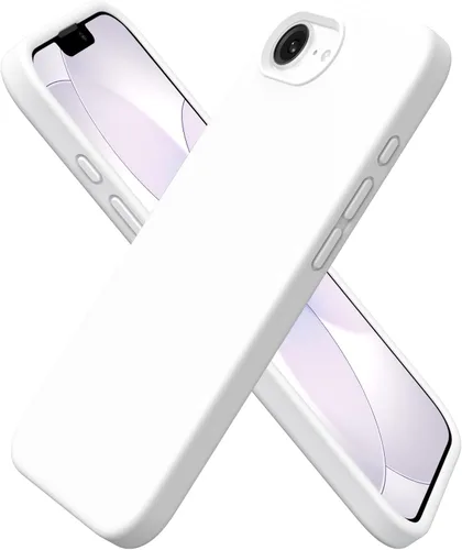 Vista 26 de ORNARTO Funda compatible con iPhone 16e de 6.1 pulgadas (2025), silicona líquida de 3 capas cubierta completa de goma de gel suave, funda protectora