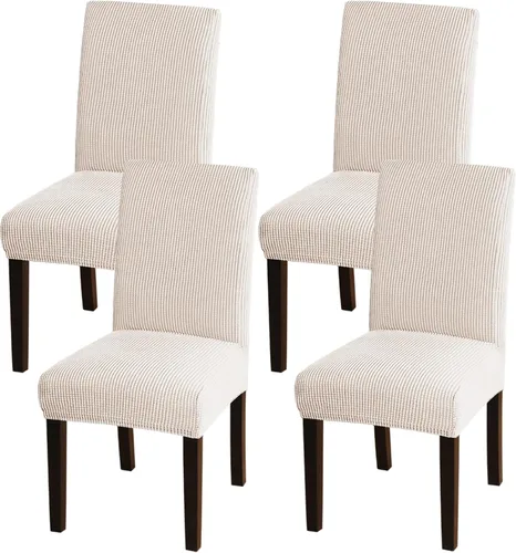 Vista 53 de Turquoize - Juego de 2 fundas elásticas para sillas de comedor, fundas lavables removibles para sillas de comedor, fundas de asiento para sillas