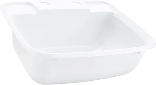 Vista 8 de RecPro Lavabo de Baño Rectangular para RV Lavabo de Tazón Único Fregadero para Autocaravana Plástico (Marrón Arena)