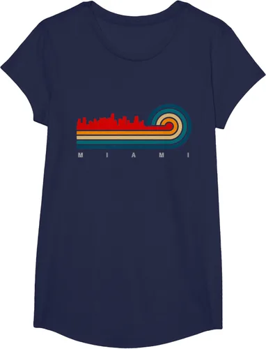 Vista 23 de Camiseta Retro City of Miami Florida, Negro