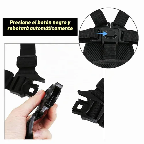 Vista 4 de Cinturón de seguridad universal 4 en 1 de 5 puntos para bebé, correa de seguridad ajustable para bebé, almohadillas de hombro para cinturones
