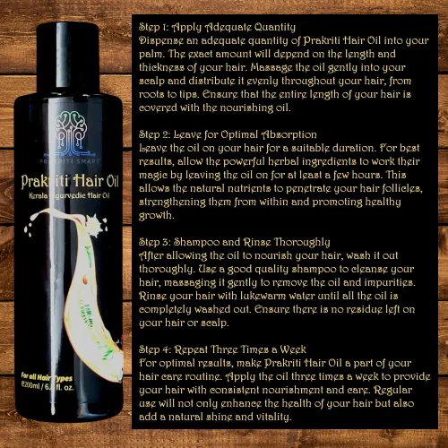 Vista 3 de Pakriti Hair Oil - Aceite para el cabello ayurvédico Kerala con hierbas naturales