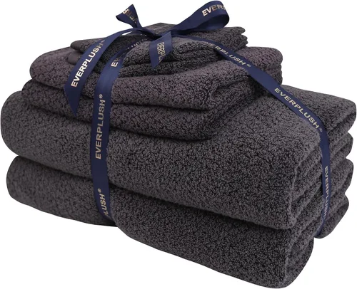Vista 26 de Everplush Diamond Collection - Toalla de baño extragrande, 1 unidad, súper suave y altamente absorbente, de secado rápido y de gran tamaño, perfecta