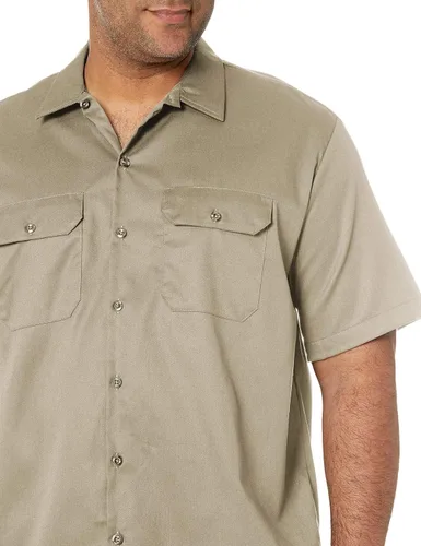 Vista 3 de Dickies Camisa de trabajo de sarga flexible de manga corta para hombre