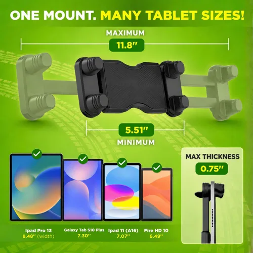 Vista 3 de Soporte para Tableta de Camión Montaje de Tableta - Soporte para iPad para Camión, Ventosa Súper Resistente de Servicio Pesado, Brazo Largo de 16.7