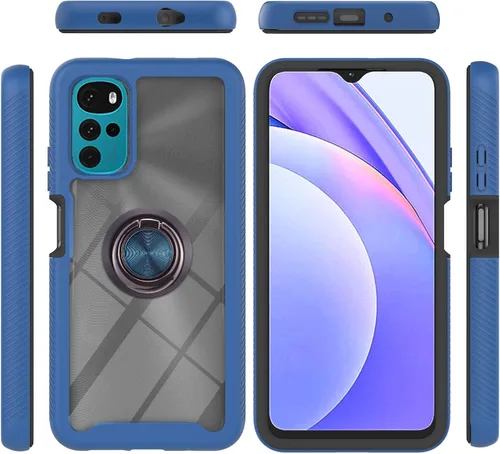 Vista 130 de Funda compatible con Xiaomi Poco X3 NFC, compatible con Xiaomi Poco X3 Pro/Poco X3 Ring Stand 3 en 1, color negro